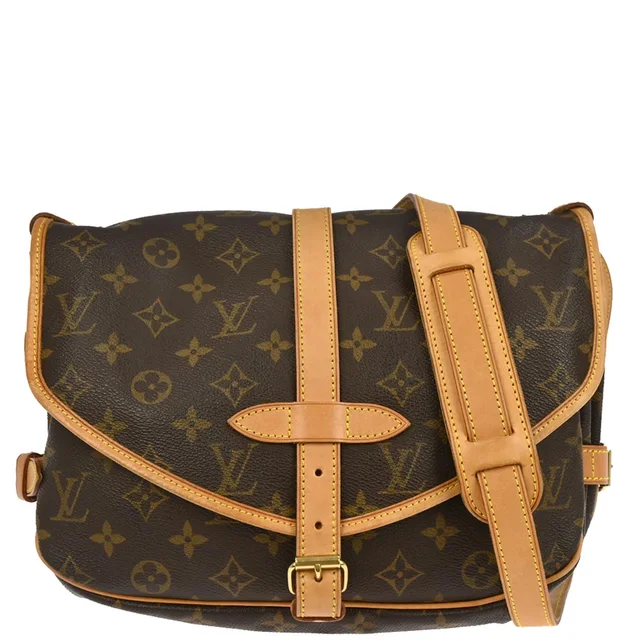 Louis Vuitton 2001 Monogram Saumur 30 Messenger Shoulder Bag M42256 in Coated canvas from AMORE Vintage Tokyo