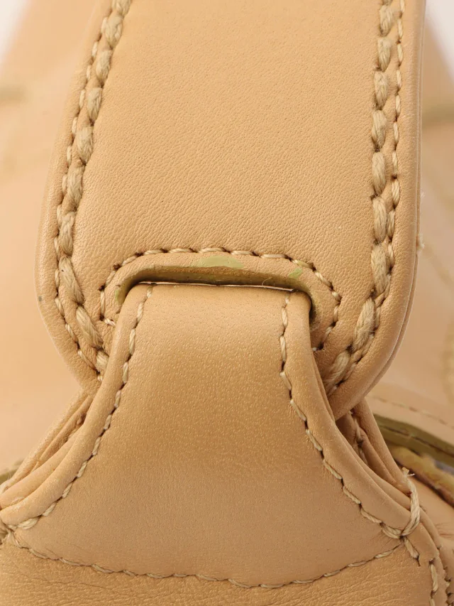 Chanel Around 2004 CC logo stitch handbag Beige from VINTAGE QOO TOKYO, photo 14 of 14