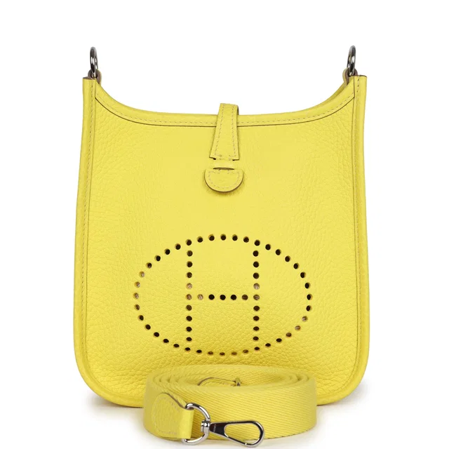 Hermès Evelyne TPM Lime Clemence Palladium Hardware in Clemence leather from Madison Avenue Couture