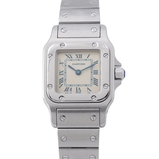 Cartier Santos Galbee SM Watch White Dial Quartz in White from The Reluxe