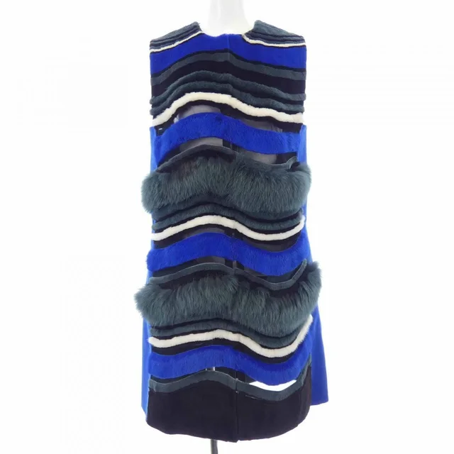 Fendi 18 Vest Blue in Blue Cashmere from The Reluxe