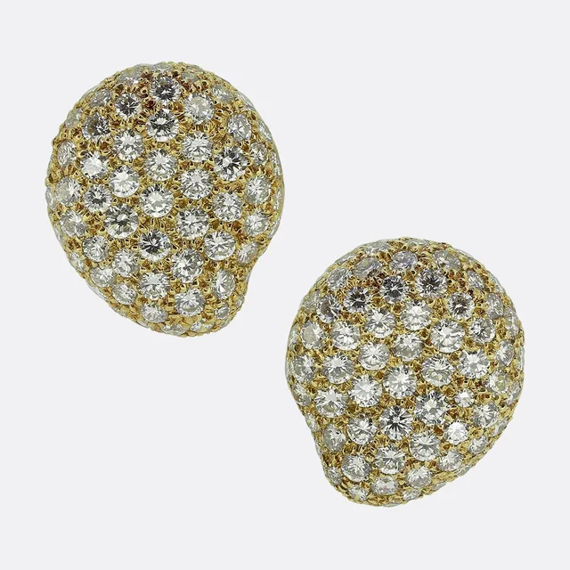 Tiffany & Co. Pavé Diamond Bean Earrings from The Vintage Jeweller