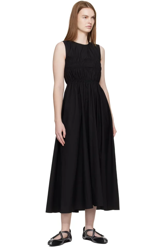 Cecilie Bahnsen Black CBchristy Midi Dress, photo 4 of 4 from SSENSE