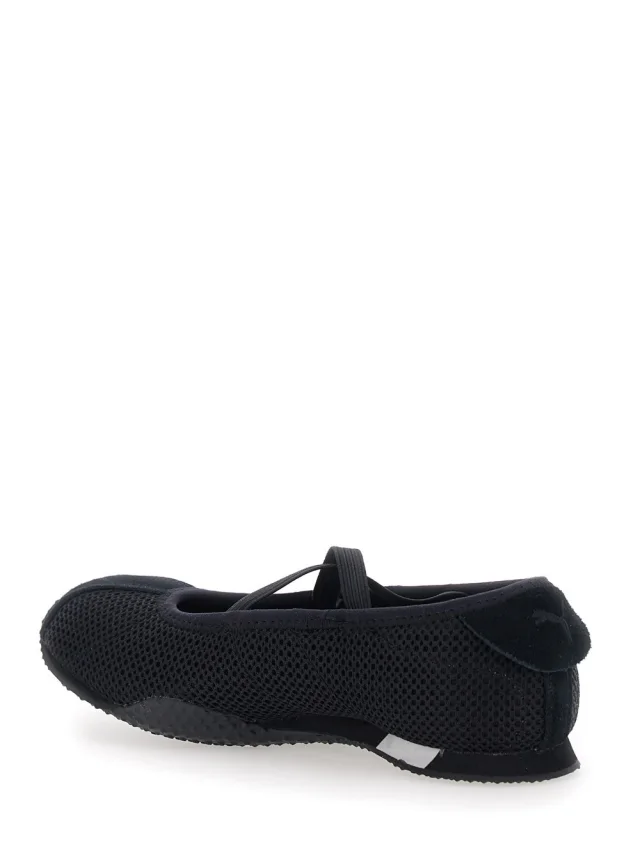 PUMA 'H Street' Black Ballet shoes with Logo on the Front and Side and Mesh Inserts in Tech Fabric for Women in Black, photo 5 of 8 from Gaudenzi Boutique