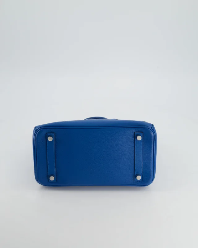 Hermès Birkin 25 Retourne Bag in Blue Epsom leather from Sellier, photo 24 of 26