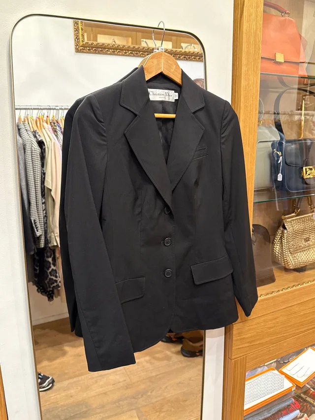 Dior Simple black wool jacket in Black Wool from Luxury Promise
