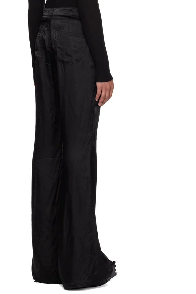 Rick Owens Black Temple Bolan Bootcut Trousers, photo 3 of 4 from SSENSE