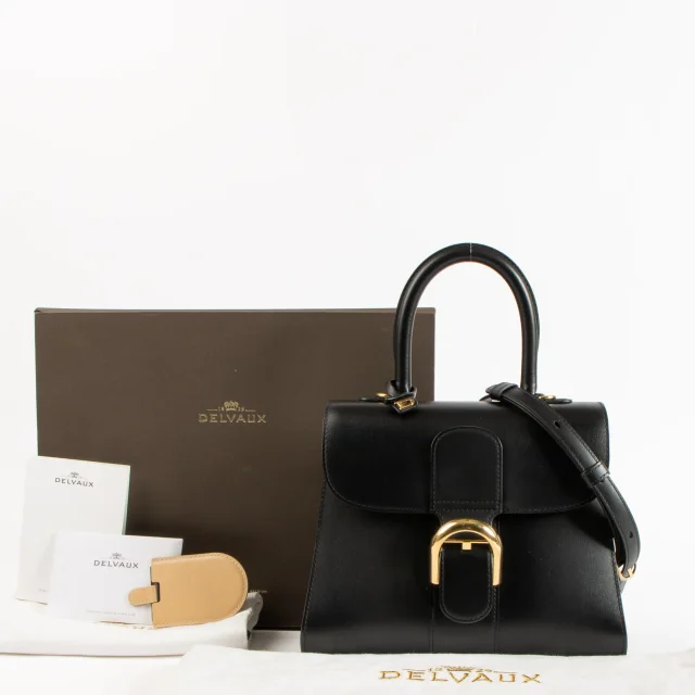 Delvaux Box Calf Brillant PM Bag in Black Box leather from Labellov, photo 2 of 7