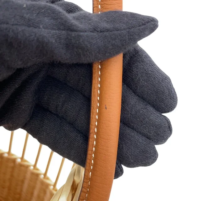 Hermès Bottlebasket Park Gold Willow wood, Taurillon, squirrel in Gold from GALLERY RARE, photo 9 of 12