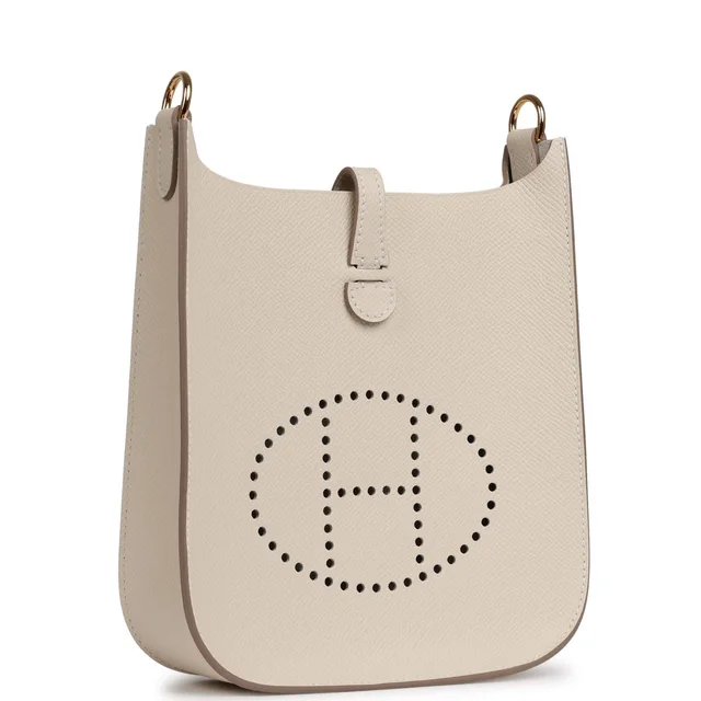 Hermès Evelyne Sellier TPM Craie Epsom Gold Hardware in White Epsom leather from Madison Avenue Couture, photo 2 of 2