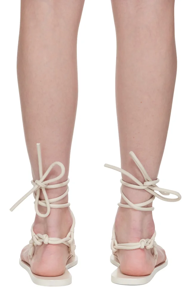 Rick Owens Lilies Off-White Hollywood Penta Sandals, photo 2 of 5 from SSENSE