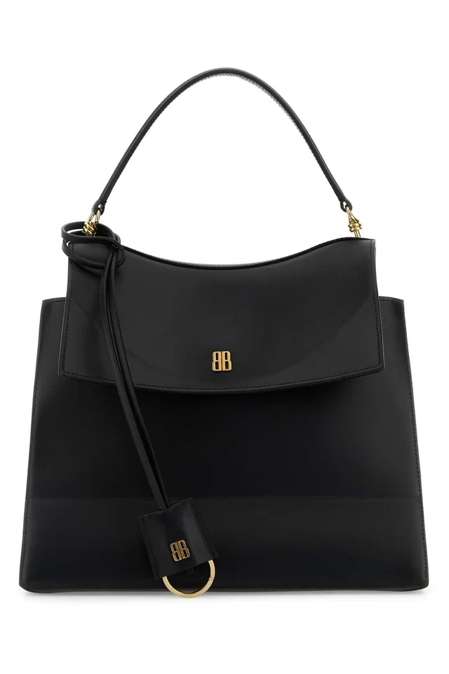 Balenciaga Nano Top Handle Bag — Black in Black Calfskin from HEWI