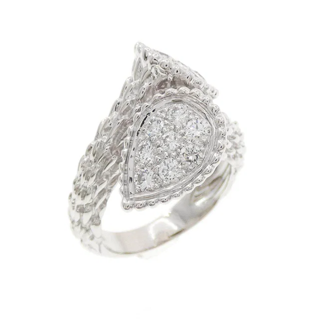 Boucheron Serpent Boheme 750 White Gold Diamond Ring Size 9 in White from LuxUness