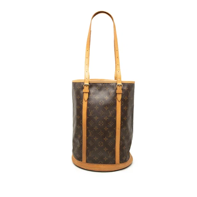 Brown Louis Vuitton Monogram Bucket GM in Brown Coated canvas from Designer Revival