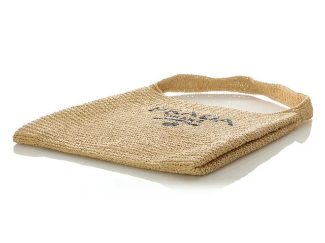 Prada Bianco Raffia Shopping Tote in Raffia from Ann's Fabulous Finds, photo 6 of 9