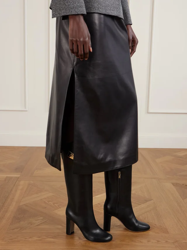 FERRAGAMO Enni embellished leather knee boots in Black, photo 2 of 2 from NET-A-PORTER (Canada)