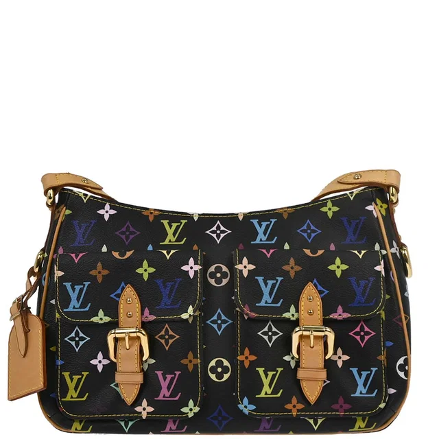 Louis Vuitton Black Multicolor Lodge GM Shoulder Bag M40052 in Black Canvas from AMORE Vintage Tokyo