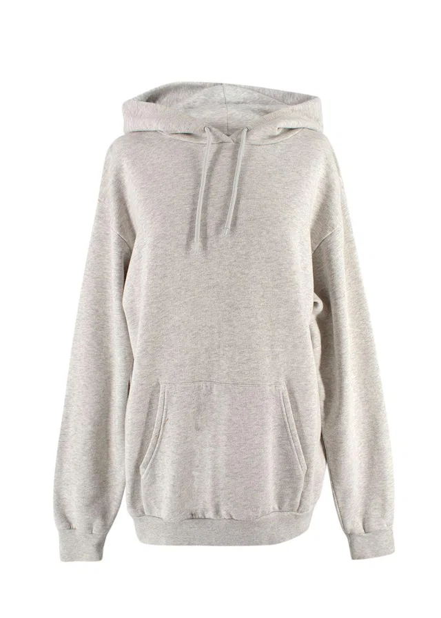 Balenciaga Grey Hoodie with Pink Logo in Pink from HEWI