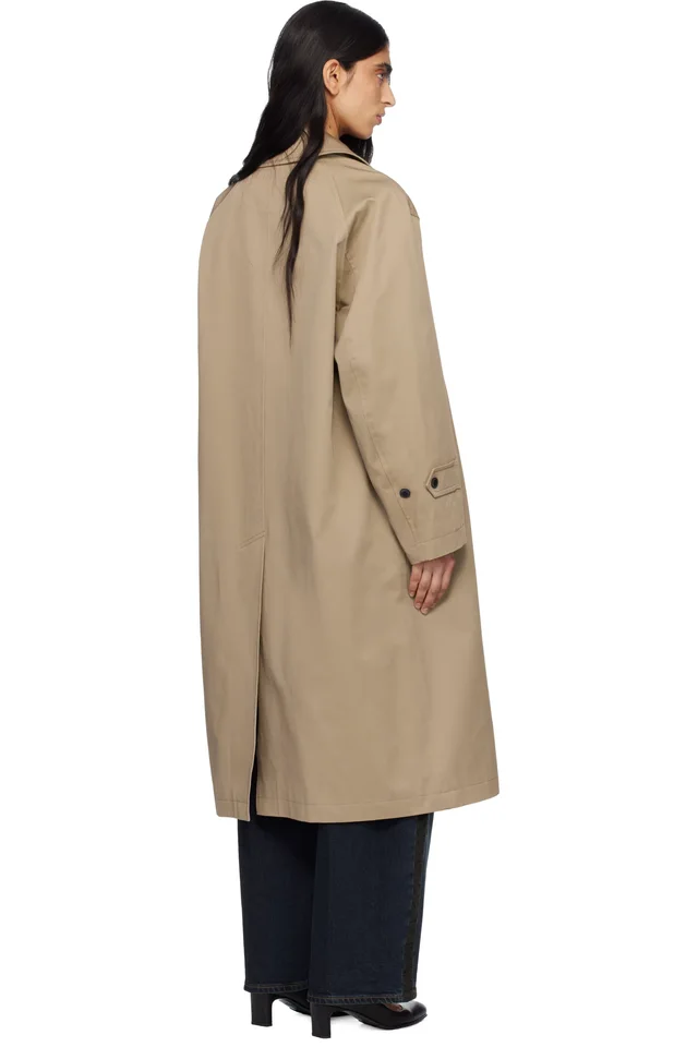 TONYWACK Beige Single-Breasted Trench Coat, photo 3 of 4 from SSENSE
