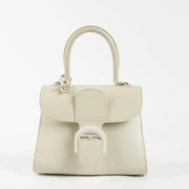 Delvaux Ivory Box Calf Brillant Mini in White Box leather from Labellov