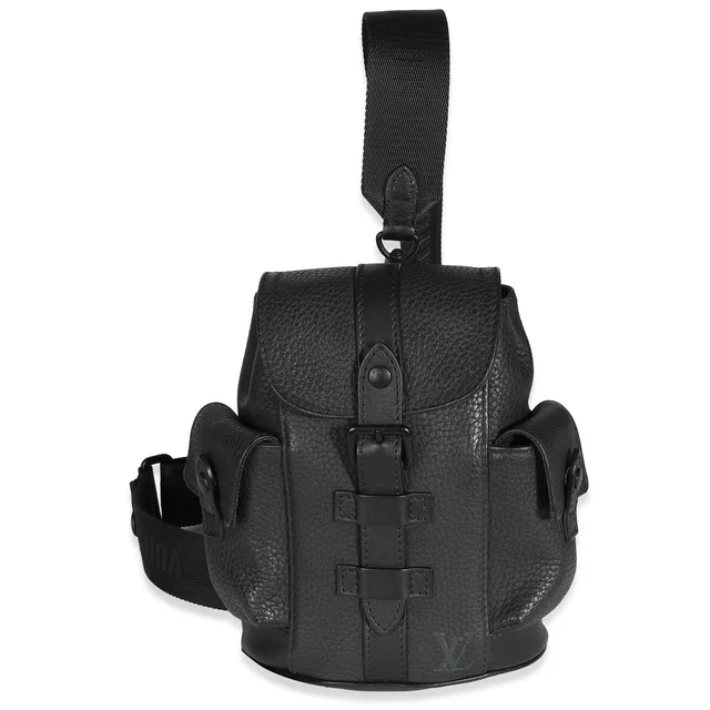 Louis Vuitton Black Taurillon Christopher Xs Backpack Leather Handbag in Black Leather from HEWI