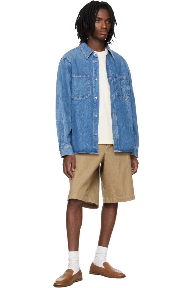 AGOLDE Blue Craven Denim Shirt, photo 4 of 4 from SSENSE