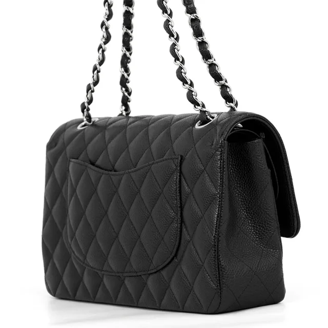 Chanel Matelasse W Flap ChainShoulder Bag BlackA01112 Caviar Leather Size 25 in Caviar leather from GALLERY RARE, photo 2 of 19