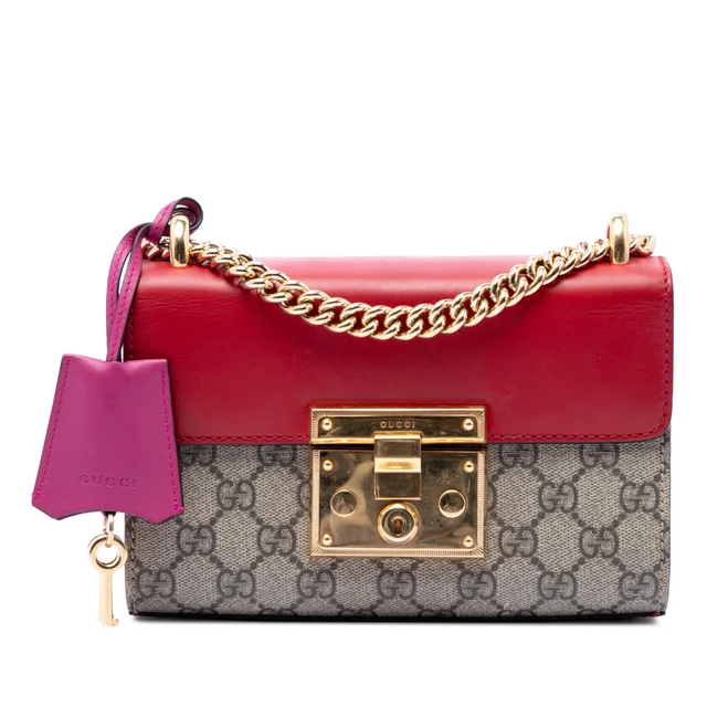 Beige Gucci Small GG Supreme Padlock Crossbody in Beige Coated canvas from Designer Revival, photo 1 of 1