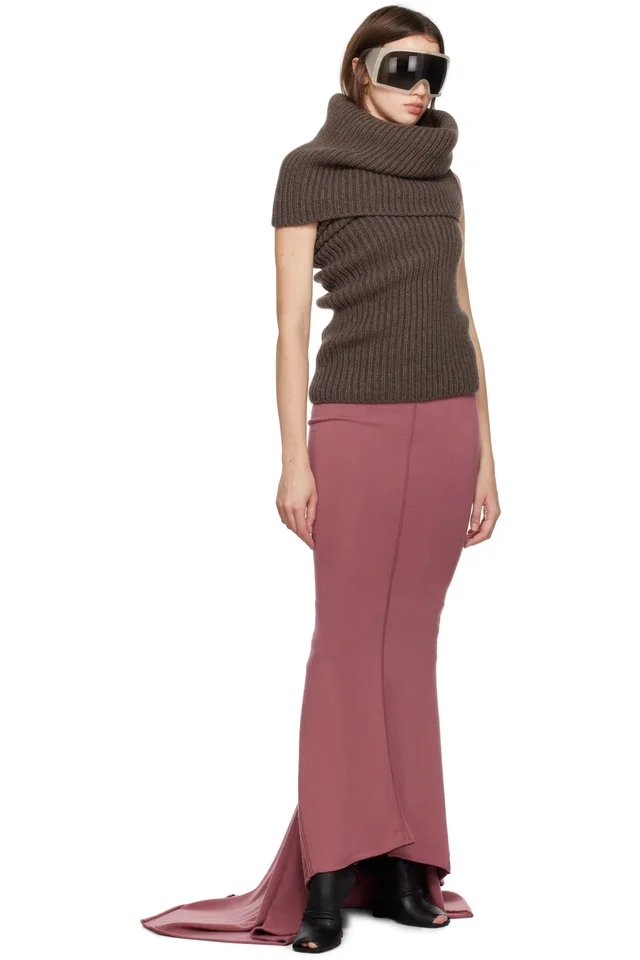 Rick Owens Pink Porterville Dauphine Maxi Skirt, photo 4 of 4 from SSENSE