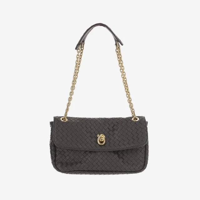 Bottega Veneta Madison Shoulder Bag — Brown Lambskin in Brown Lambskin from HEWI