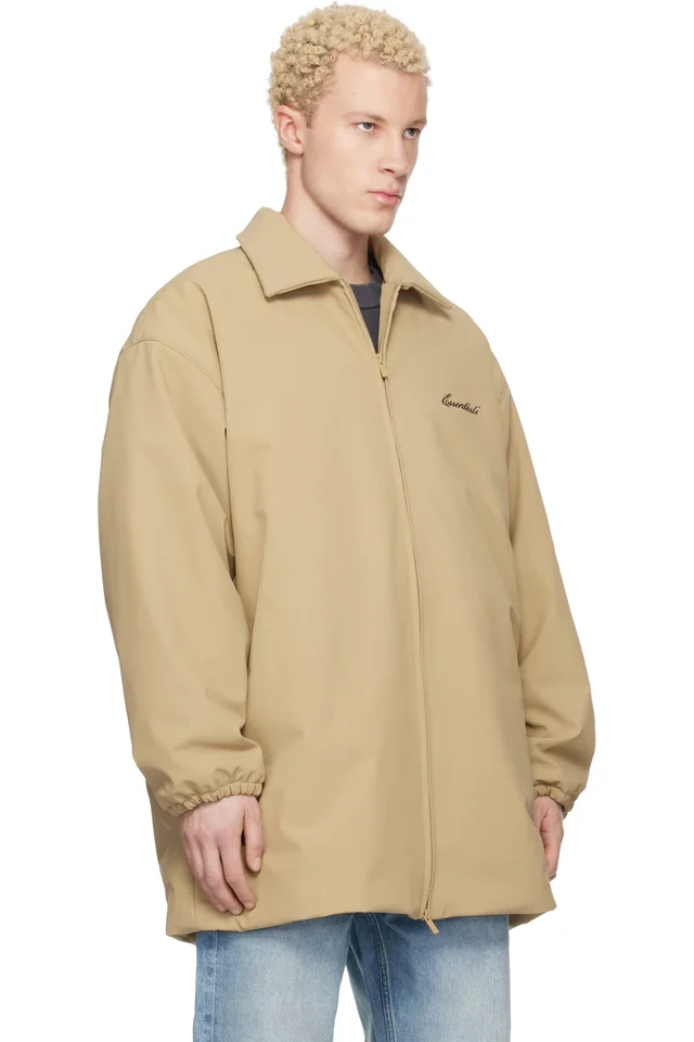 Fear of God ESSENTIALS Beige Signature Filled Barn Jacket, photo 2 of 2 from SSENSE