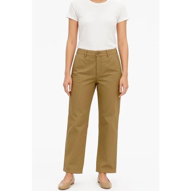 Dolce & Gabbana Flat Front Straight Leg Pants Trousers Tan Brown Women Size 42 in brown|neutral|red from Poshmark