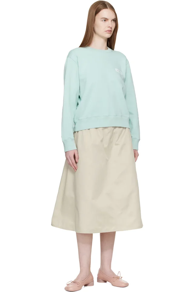 MM6 Maison Margiela Blue Cotton Sweatshirt, photo 4 of 4 from SSENSE