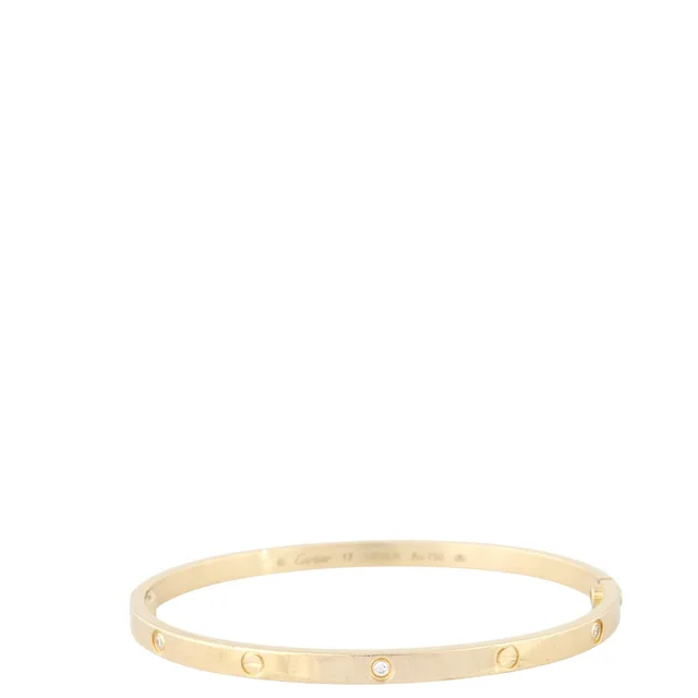 Cartier Small Love 18k Yellow Gold 6 Diamond Bracelet from Luxe.It.Fwd
