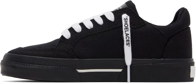 Off-White Black Low Vulcanized Sneakers, photo 3 of 10 from SSENSE