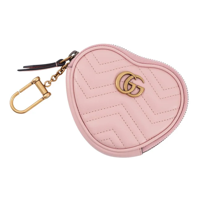 Gucci GG Marmont heart-shaped coin purse Pink699517 Leather in Leather from GALLERY RARE, photo 2 of 2