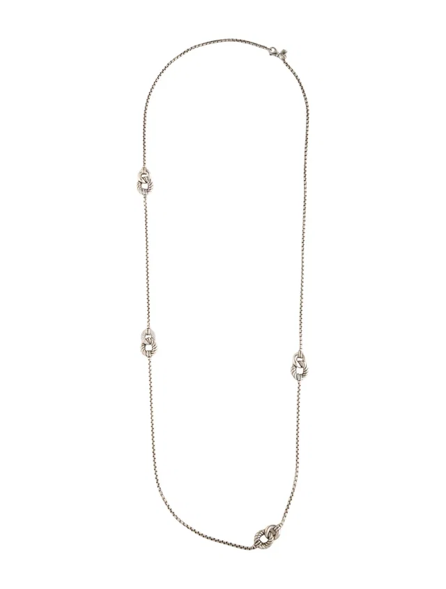 David Yurman Diamond Belmont Link Station Necklace, 36.25" in multicolor from The RealReal