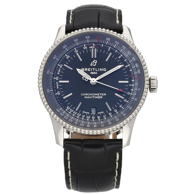 Breitling Navitimer A17325 38mm Stainless Steel Watch in Leather from H&T