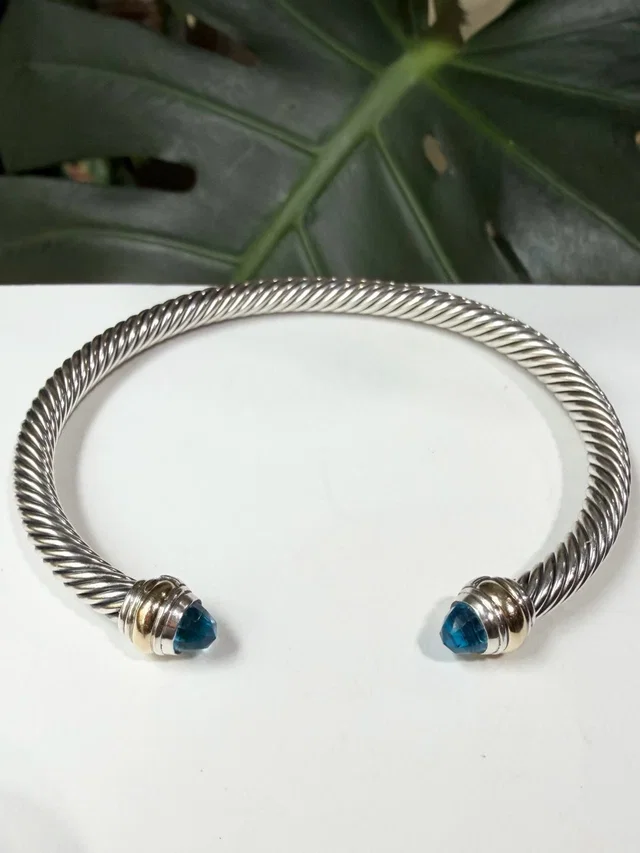 David Yurman 5mm Classic Cable Bracelet in blue|silver|gray from Poshmark