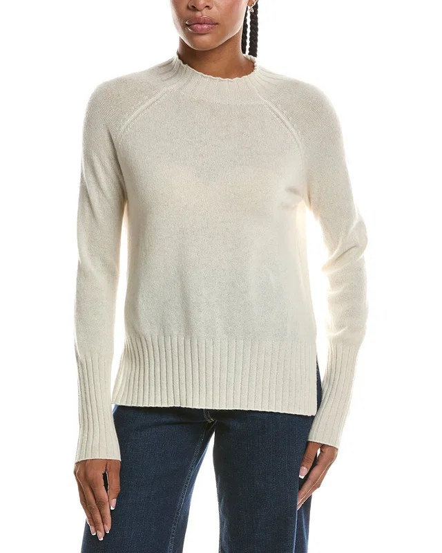 Forte Cashmere Basic Trim Low Funnel 100% Cashmere Pullover, image 1 of 1 from Gilt