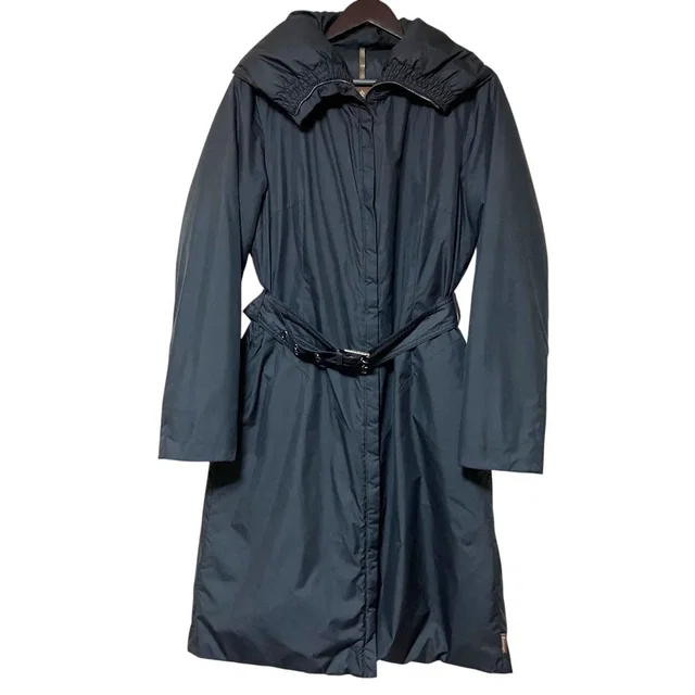 Moncler Belted Down Coat Black Autumn Winter 2 in Black from The Reluxe