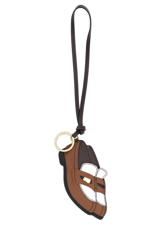 Miu Miu Leather Key Case — Brown Keychains in Brown Leather from HEWI