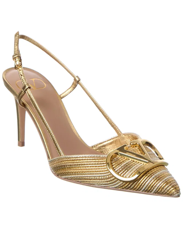 Valentino VLogo Signature 90 Leather Slingback Pump, image 1 of 1 from Gilt