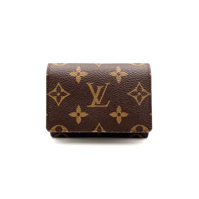 Louis Vuitton Envelope Business Card Holder Monogram Leather Brown Case in Brown Leather from The Reluxe