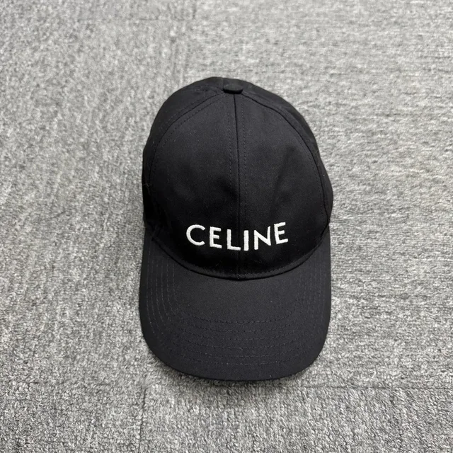 Celine Embroidered Logo Baseball Cap in black from Grailed