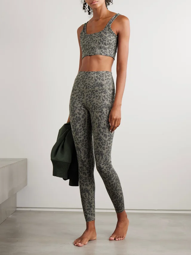 VARLEY Cori cheetah-print FreeSoft™ sports bra in Brown, photo 2 of 2 from NET-A-PORTER (Canada)