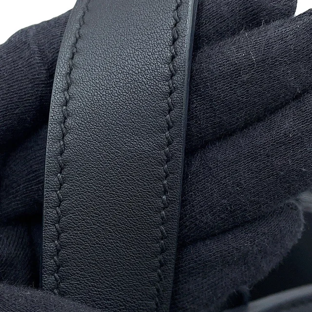 Hermès in-the-loop Tote Bag Black Taurillon Clemence Swift Leather Size 23 in Black Clemence leather from GALLERY RARE, photo 13 of 18