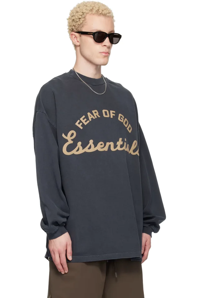 Fear of God ESSENTIALS Gray Training 90s Long Sleeve T-shirt, photo 2 of 4 from SSENSE