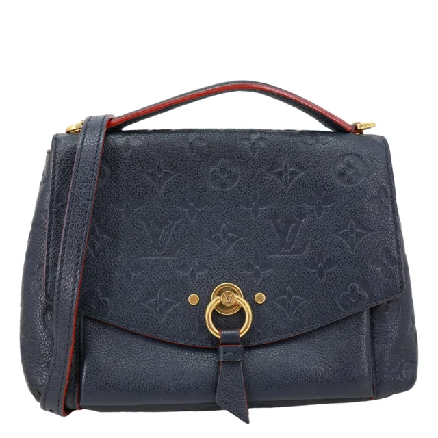 Louis Vuitton Blanche BB Monogram Empreinte Leather Shoulder Bag Navy Blue in Navy Leather from Dallas Designer Handbags
