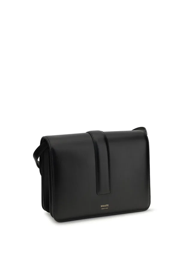 Khaite Blake Shoulder Bag — Black Calf Leather in Black Calfskin from HEWI